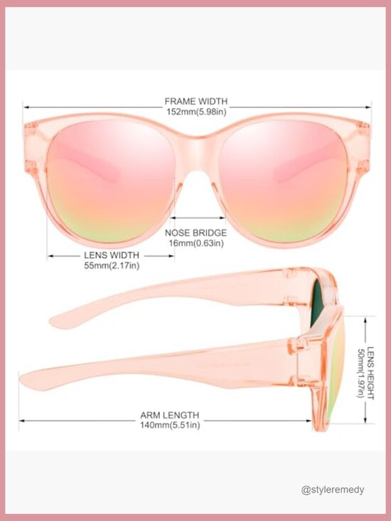 Polarized Fit Over Sunglasses, TR90 Frame, Cat Eye Style, UV400 Protection main image 6